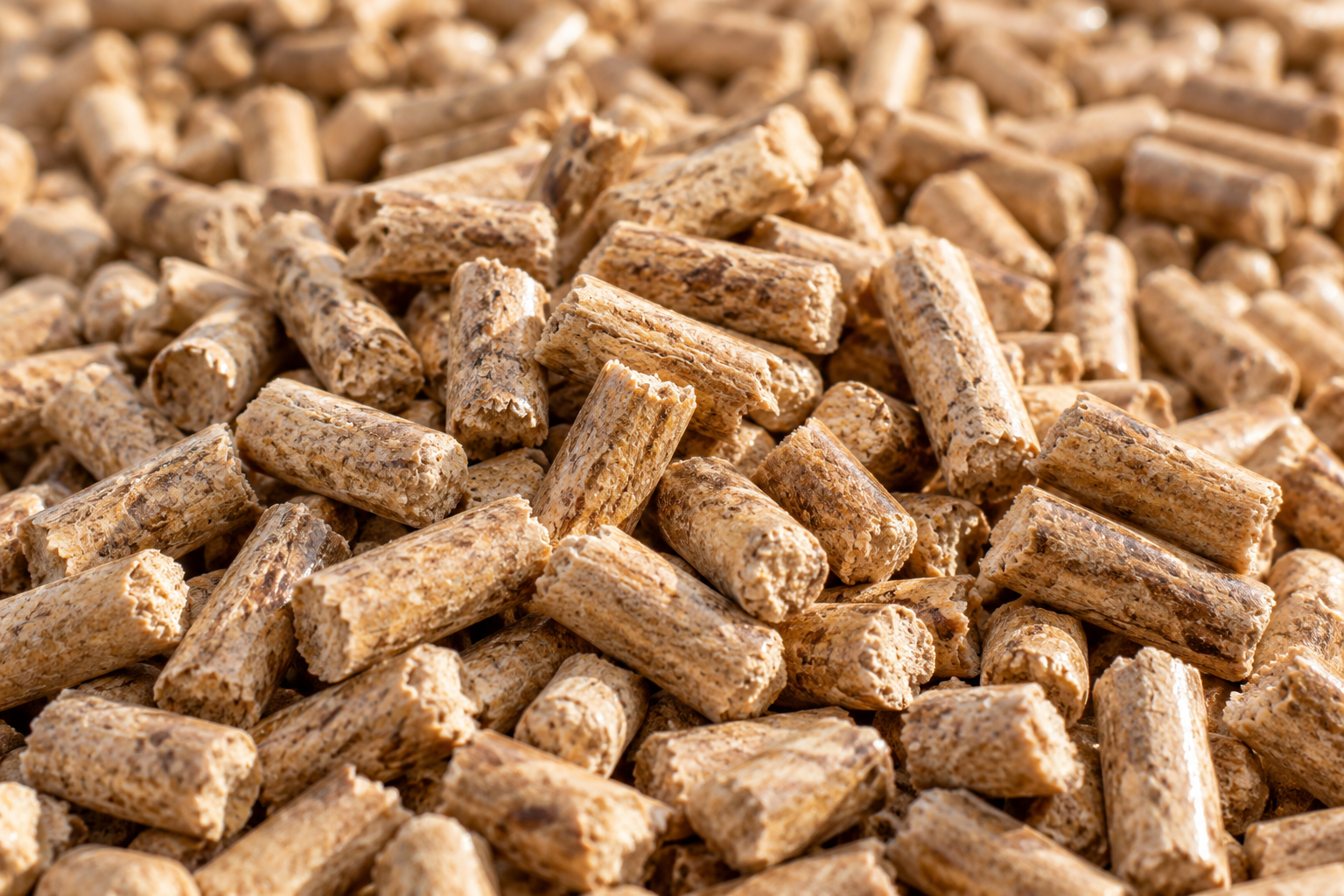 Illustrative close-up of wood pellets